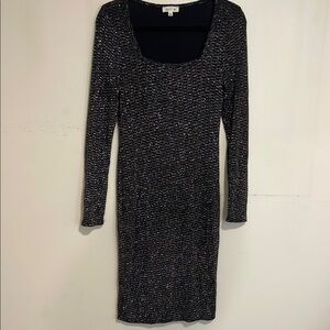 Love J Black Bodycon Long Sleeve Dress